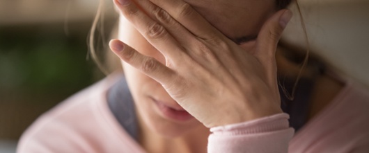 A picture of a sad woman