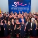 All of the RCN Wales Nurse of the Year winners are pictured together in front of a blue banner.