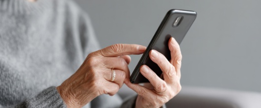 a woman on her phone