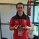 Physiotherapist Angharad De Smet with her Wales rugby cap