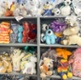 Image shows toys on shelves.