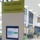 A check-in point at the Main Entrance at Morriston Hospital.