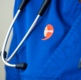 A blue nurses uniform and a stethoscope.