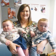 Emma Rees with twins Sophie and Ollie