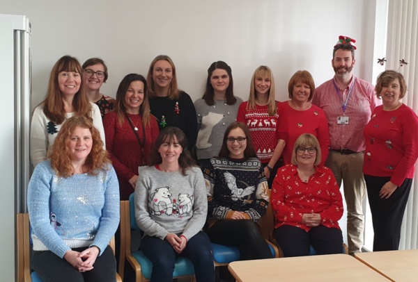 This is a photo of some of the Cleft Team taken at Christmas 2019.