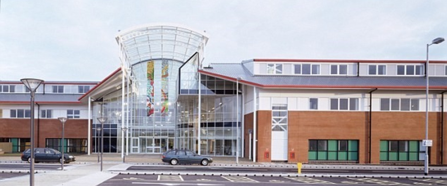 An exterior image of Neath Port Talbot Hospital