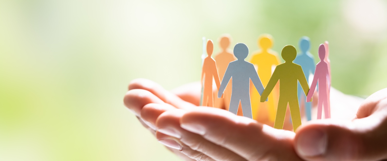 A picture of a hand offering support