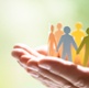 A picture of a hand offering support