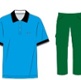 Image shows blue and green occupational therapist assistant uniform.