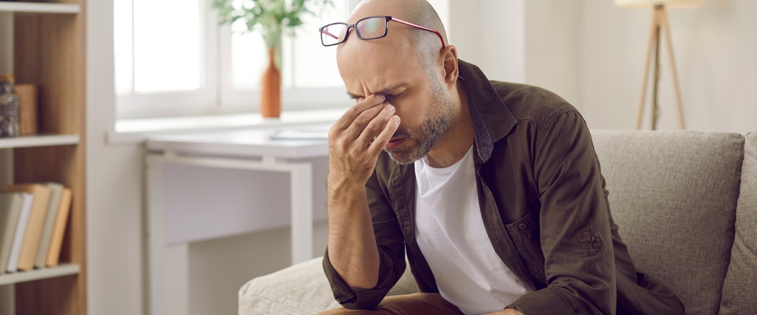 a picture of a tired man