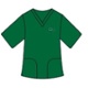 Image shows a green healthcare assistant uniform.