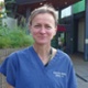 Image shows a physiotherapist outside an emergency department.