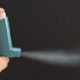 Image shows the contents of an inhaler being expressed