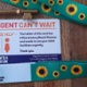 Image shows card on sunflower lanyard