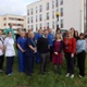 Members of staff stood outside Morriston Hospital