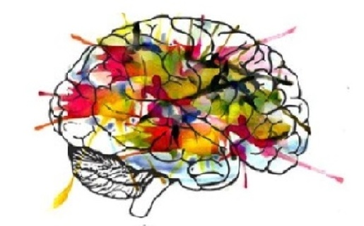 An image of a colourful brain