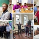 Image shows a collage of photos including people
