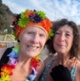 Image shows two women in fancy dress