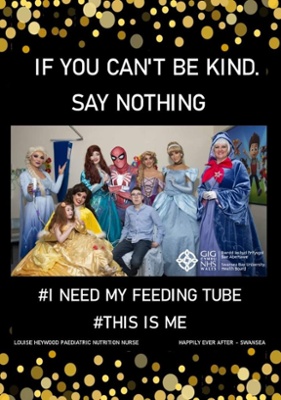 Disney stomach feeding tube awareness poster