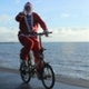 Santa on a bike