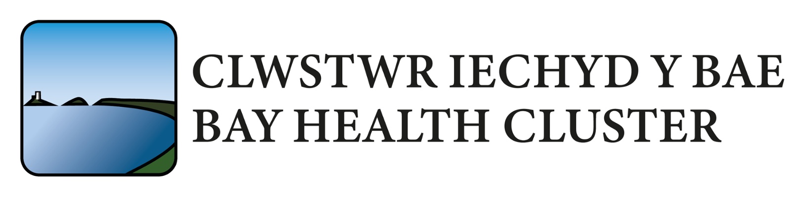 Logo ar gyfer Clwstwr Iechyd y Bae