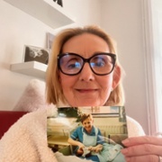 Sharon with 1995 picture.jpg