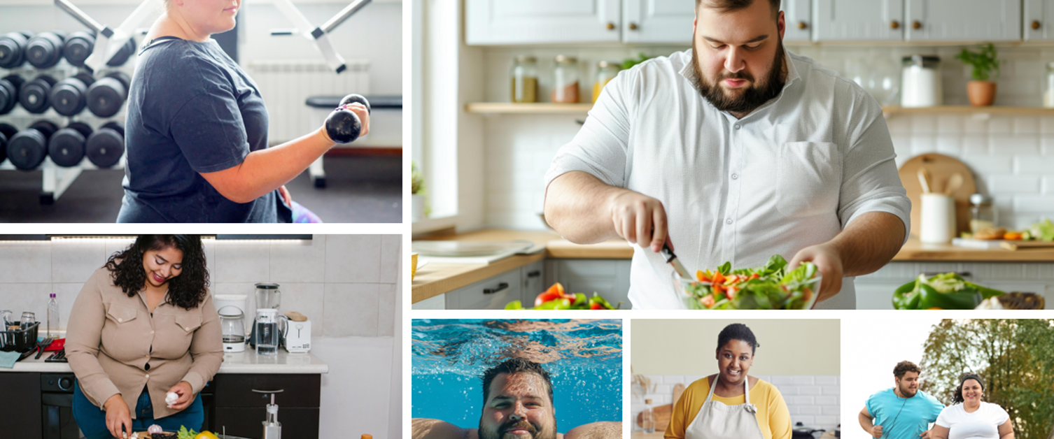 Llun o bobl yn gwneud gweithgareddau gwahanol i gadw