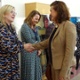 Our Deputy Director of Nursing, Hazel Powell greets the Minister