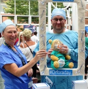 Sister Jo Phillips and receptionist Kevin Mead.JPG