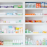 pharmacy shelves