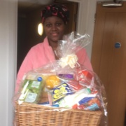 Yara with hamper