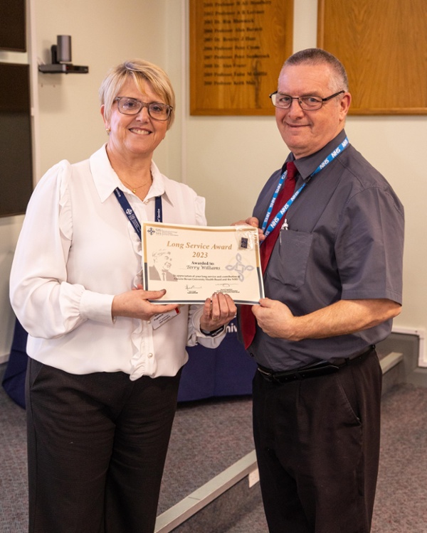 ABUHB Long Service Award - Nevill Hall Hospital - 08.03.23 - Terry ...