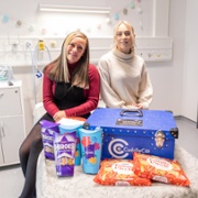 Cally Ahearne with Student Midwife Jasmin, who helped her hugely through her difficult times - ABUHB, Doug Evens.jpg