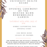 Invitation to NHH Memorial Garden Official Opening Ceremony