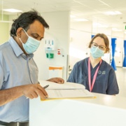 SDEC Manager Gail Prosser starts a day with staff at The Grange University Hospital's new SDEC unit, ABUHB.jpg