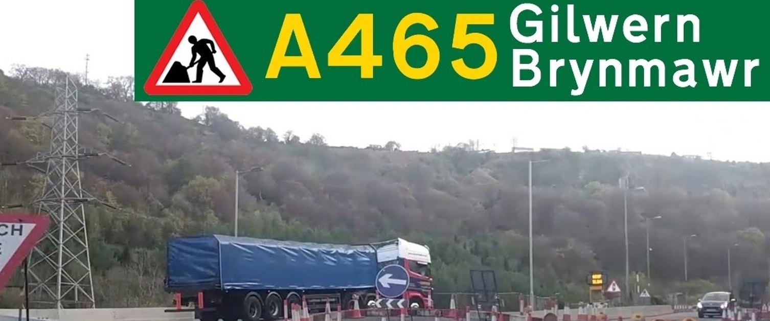 A465 weekend road closure between Brynmawr Gilwern Aneurin