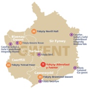 Map of Gwent Hospitals