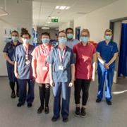Doctors, Nurse Practitioners, Qualified Nurse, Healthcare Support Workers and Administration Staff all from the multidisciplinary team at SDEC at The Grange University, ABUHB.jpg
