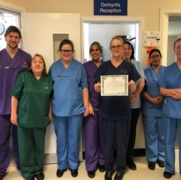 Image of nursers in a ward celebrating Feel Good Friday