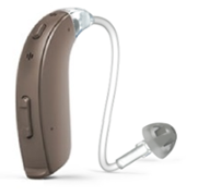 Hearing aid with thin tube and dome