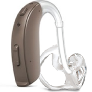 Hearing aid with thick tube and earmould