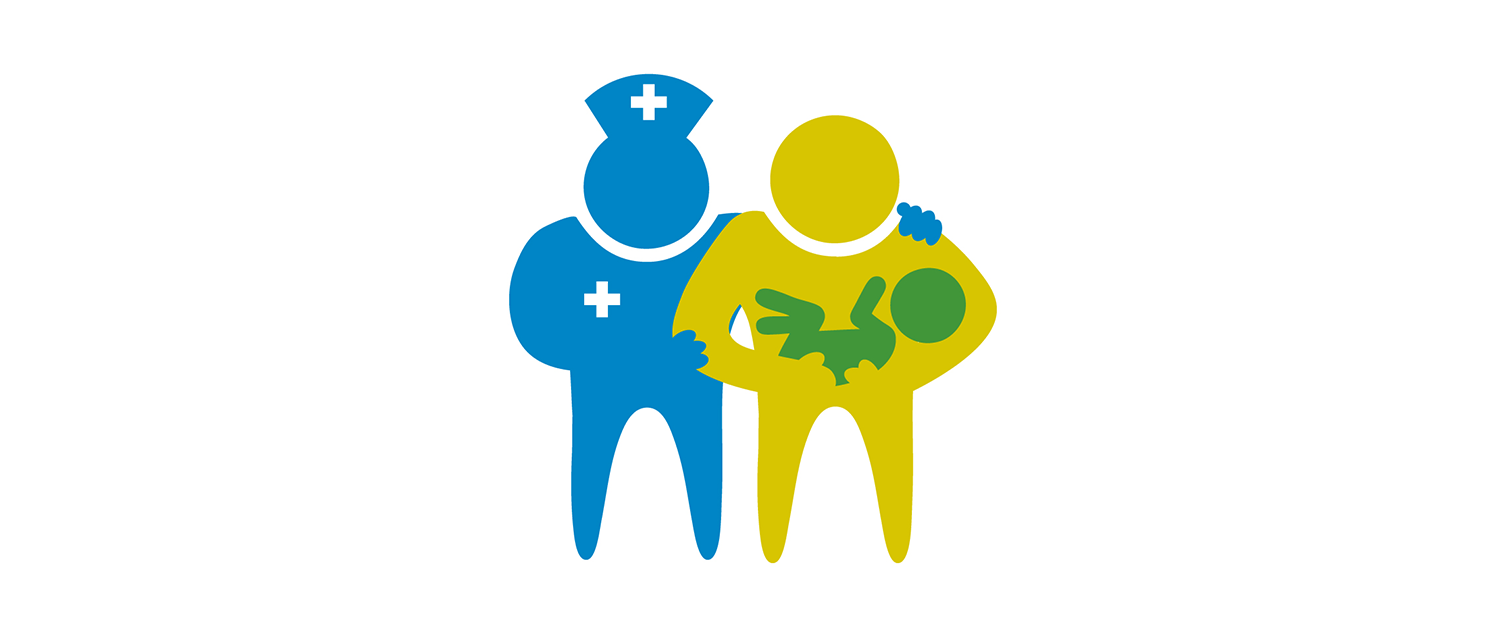 Graphic of a nurse with a mother and baby.
