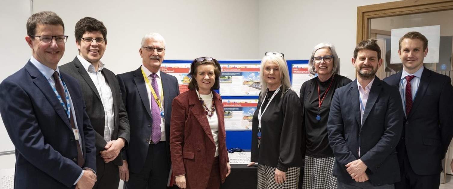 The Minister for Health and Social Services with key stakeholders from Cardiff Council, Cardiff and Vale University Health Board and Llan Healthcare
