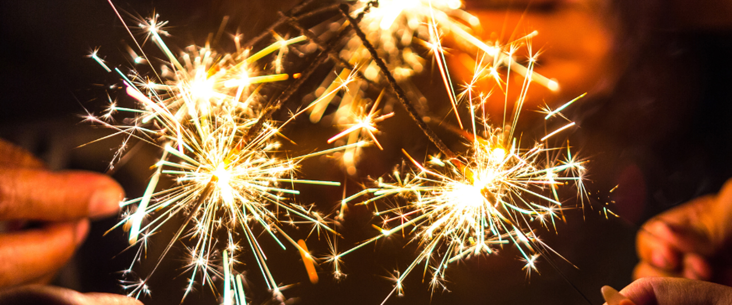 A close up image of group of sparklers