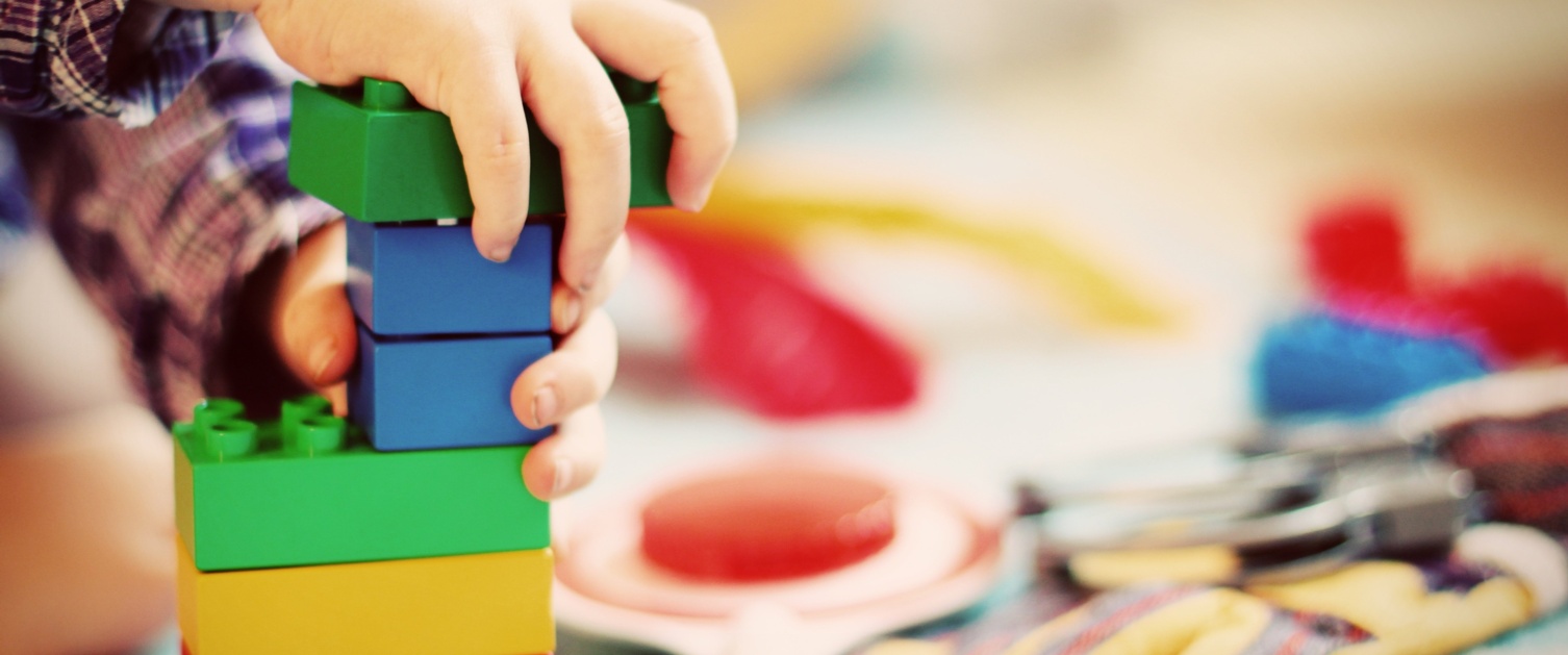 A child playing with blocks