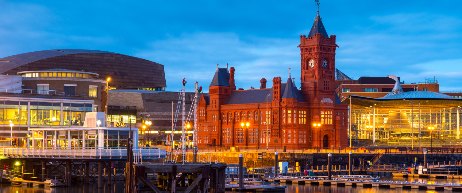 Shot of Cardiff Bay.