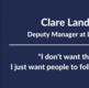 Clare Landells Deputy Manager Llandough