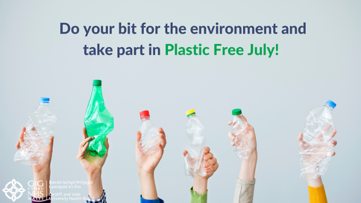 Plastic free July graphic