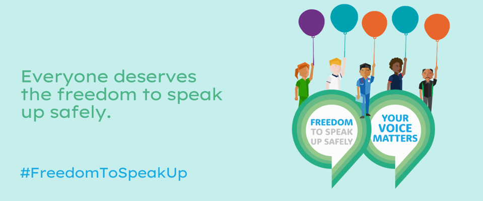 Image of freedom to speak up logo.