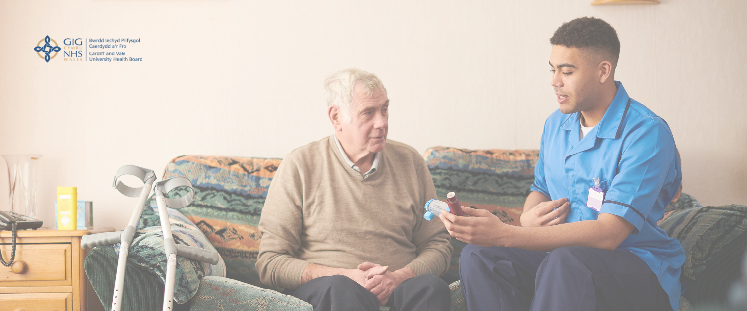 District Nurse speaking to patient within their own home